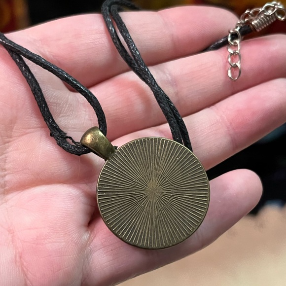 VTG Y2K Whimsigoth Black Cat Fortune Telling Costume Jewelry Necklace - Picture 5 of 6